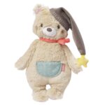 Fehn Kuscheltier Bär – Weicher Teddybär für Neugeborene als Einschlafhilfe - Stofftier zum Greifen, Fühlen