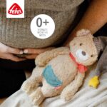 Fehn Kuscheltier Bär – Weicher Teddybär für Neugeborene als Einschlafhilfe - Stofftier zum Greifen, Fühlen – Bild 5